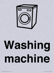 Dementia washing machine sign
